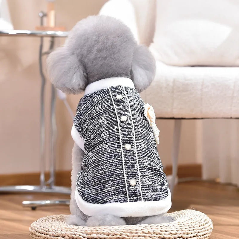 Black and purple PU material cat sausage jacket costume for pets with sizes from XS to 4XL