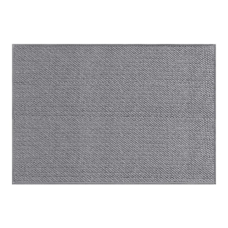 60 x 90 cm linen door mat in solid colour, available in grey, black or brown