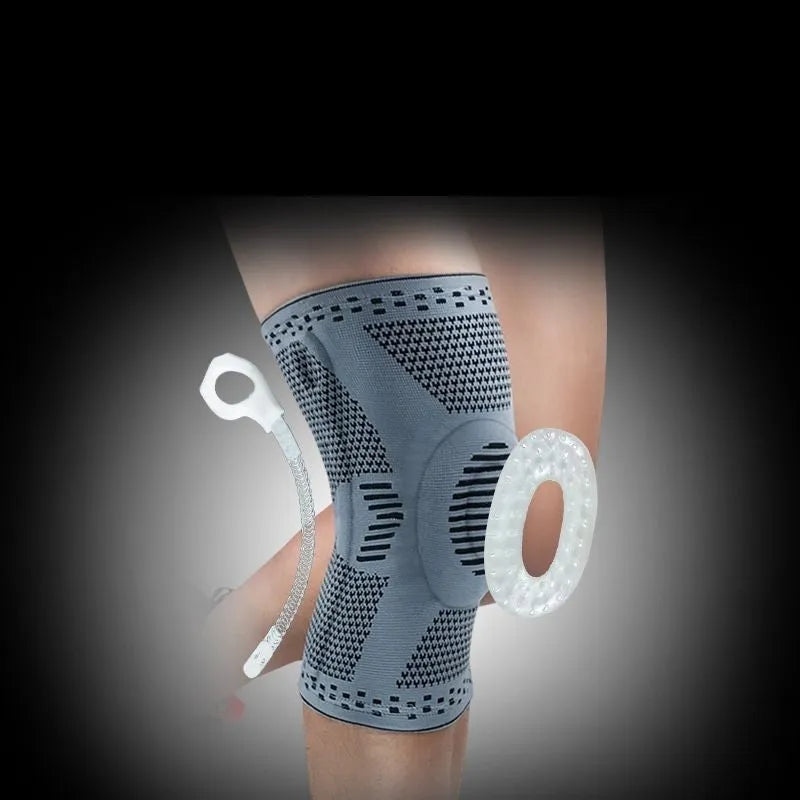 Knee patella protector brace with silicone spring cushion for basketball sports