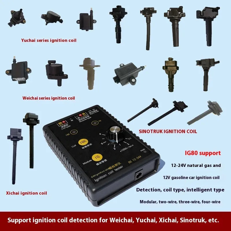 IG80 automobile ignition coil detector for natural gas and gasoline vehicles diagnostic tool