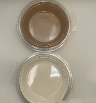 Round white disposable parchment paper liner for air fryer with a 4.5cm edge.