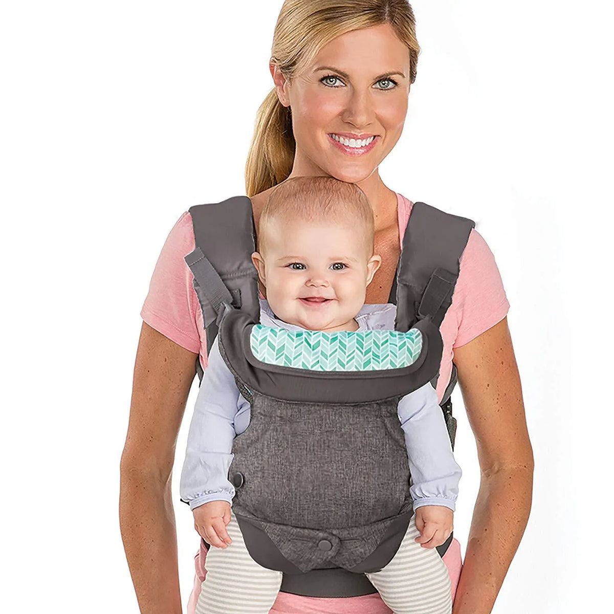 Multifunctional baby carrier in navy blue with adjustable front-hold sling, shoulder straps, 15kg maximum load, linen cloth and 210T pongee
