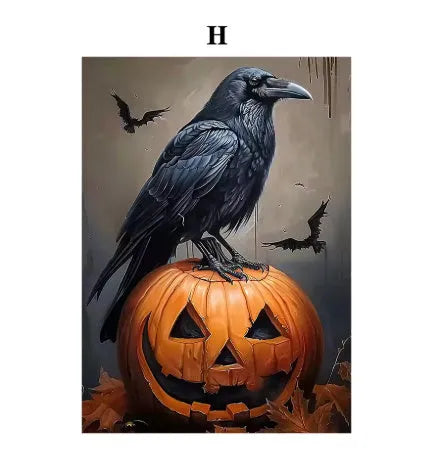 Halloween canvas print pumpkin ghost tea party modern simple frameless 40x50cm