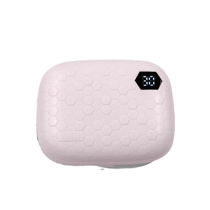 Pearl white automatic electric ultrasonic flushing instrument for cleaning invisible glasses.