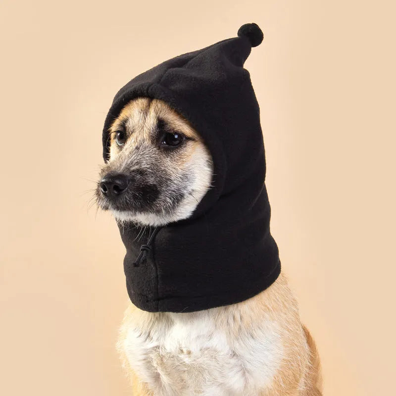 Cute bear headdress with rabbit ears pet hat for dogs or cats in cloth material.