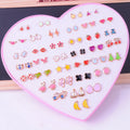 Children's earring set for little girls with soft pottery Japanese Korean style in Colour24
