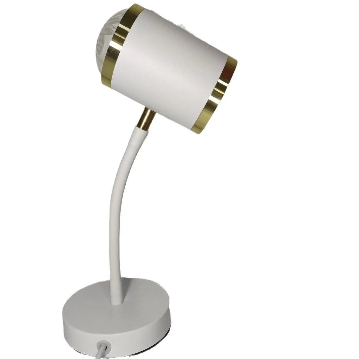 Double-headed black photography lamp with metal base and wired switch for live streaming studio lighting.