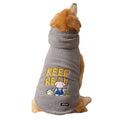 Warm Sherpa dog vest for large dogs, bear pattern, high collar, Grey or White, sizes 3XL to 8XL