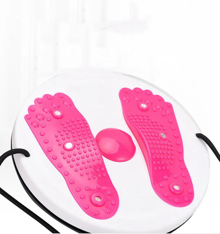 27.5cm waist twisting machine with pull rope in purple, green, rose, or pink for home office outdoor fitness