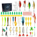 Blind box containing 24 metal Christmas Mino Bog fishing lures in a silver and red colour scheme