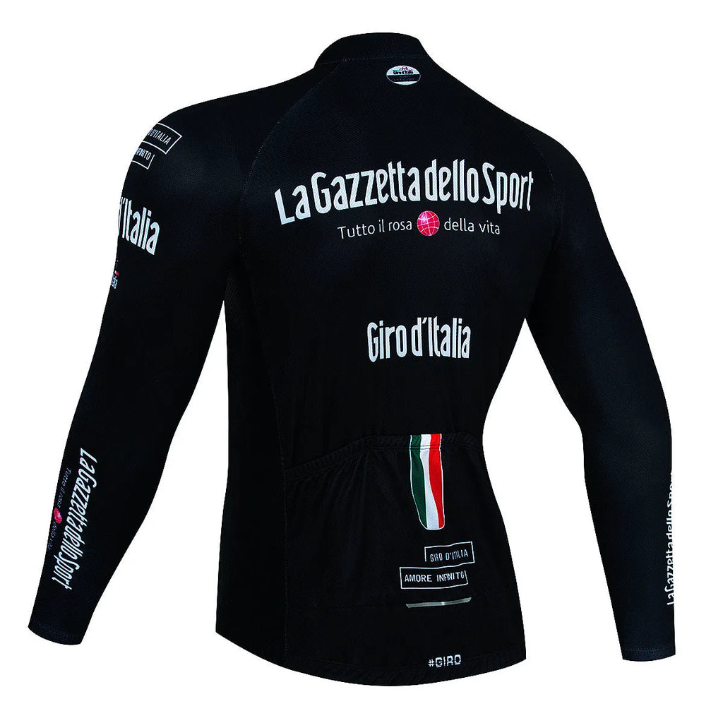 Men's long sleeve mountain bike cycling top in chemical fibre blend fabric with moisture wicking properties