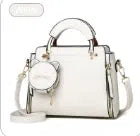 Cute cat design large-capacity shoulder bag in PU with six colour options and zip pocket.