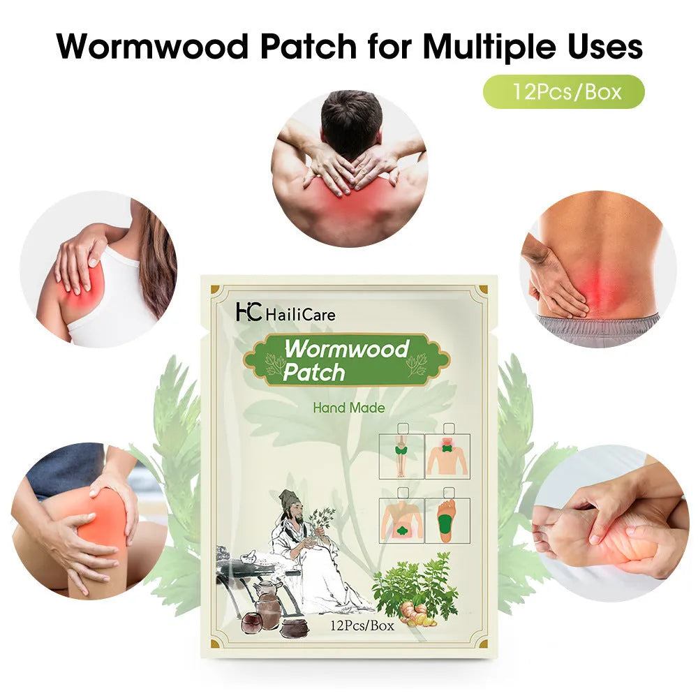 Chinese mugwort herbal patches for knee, back, neck and foot application