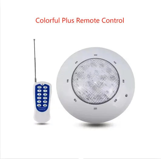 Round plastic wall-mounted underwater lamp 280mm diameter IP68 with RGB lighting