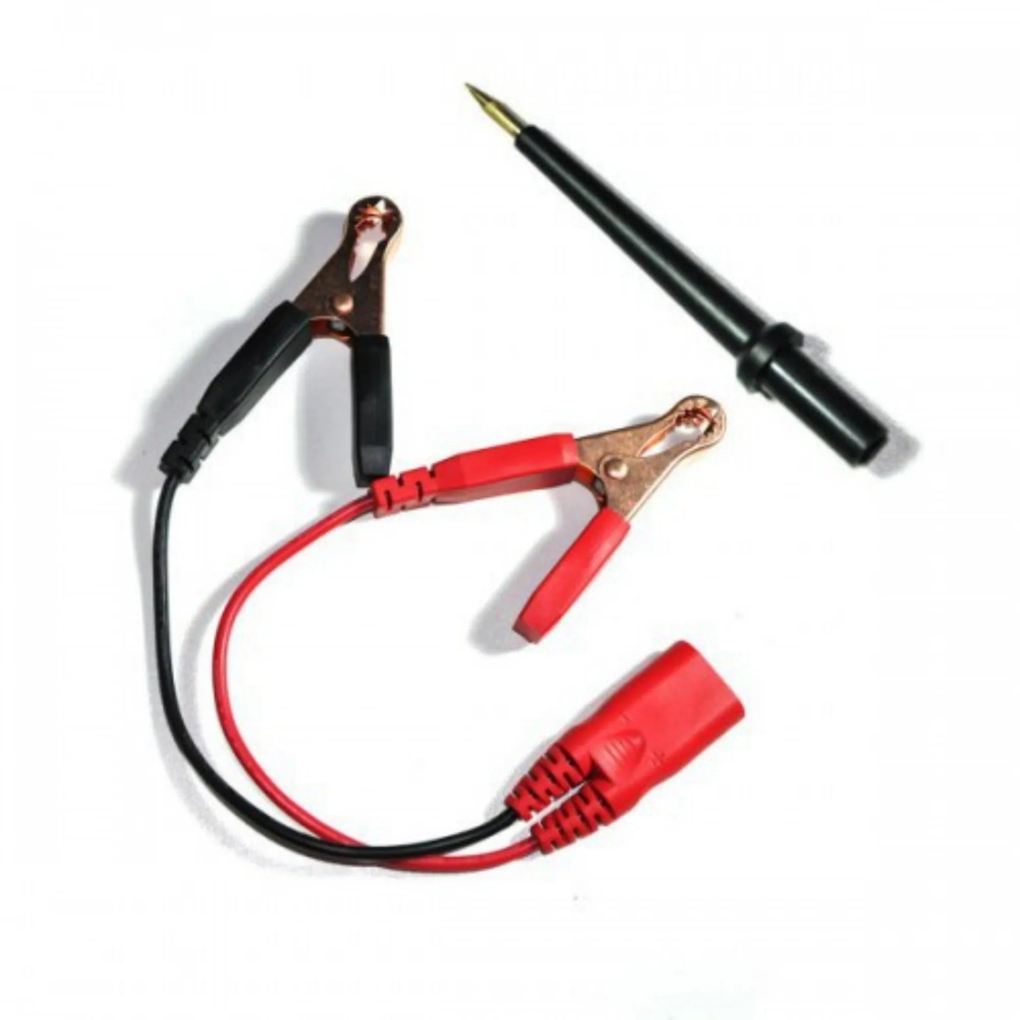 Blue automotive power circuit test pen with TFT colour display and complete diagnostic accessories