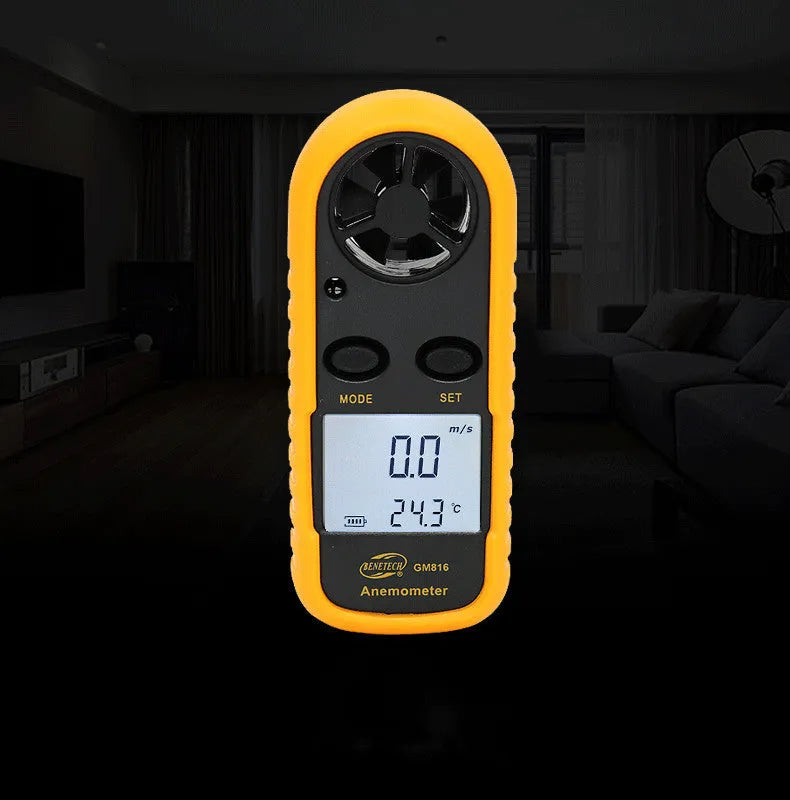 Biaozhi GM816 orange digital portable wind speed measuring instrument anemometer
