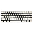 White Japanese character keycap set with 100 PBT keys for mechanical keyboard customisation
