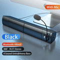 Small Bluetooth speaker subwoofer in phantom black with dual drivers and detachable design