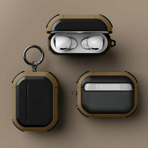 AirPods 1, 2 and Pro protective shell case in multiple colours showing TPU and PC construction