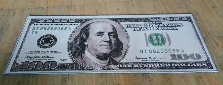 Fashion carpet with retro dollar US dollar design machine-woven for entrance corridor living room bedroom