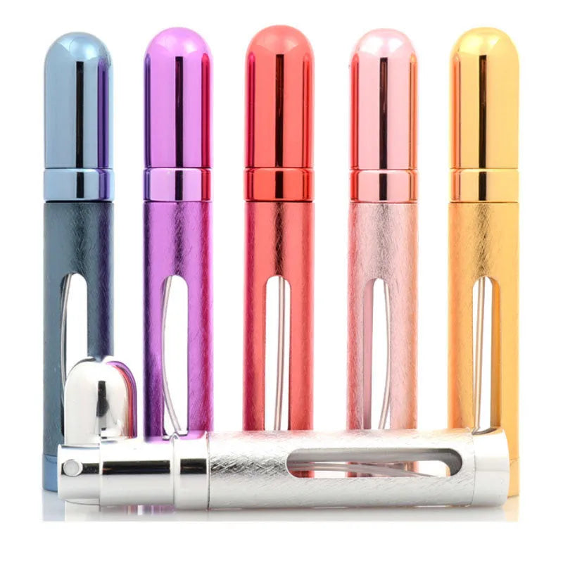 12ml aluminium portable perfume bottle with glass liner in choice of eight colours