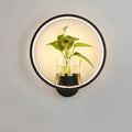 30cm LED wall lamp with iron body, sandblasted finish, black or white, round or square, 18W, for living room bedroom