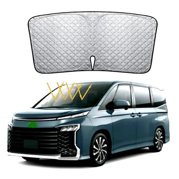 Silver car windshield sunshade cover for NOAH XOVY 90 series vehicles