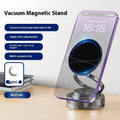Vacuum adsorption magnetic car phone holder with N54 magnet, 7.5W, in black or white.
