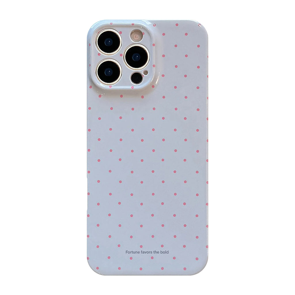 Wavelet dots TPU soft shell phone case in pink, yellow or blue for iPhone 12 to 16 Pro Max