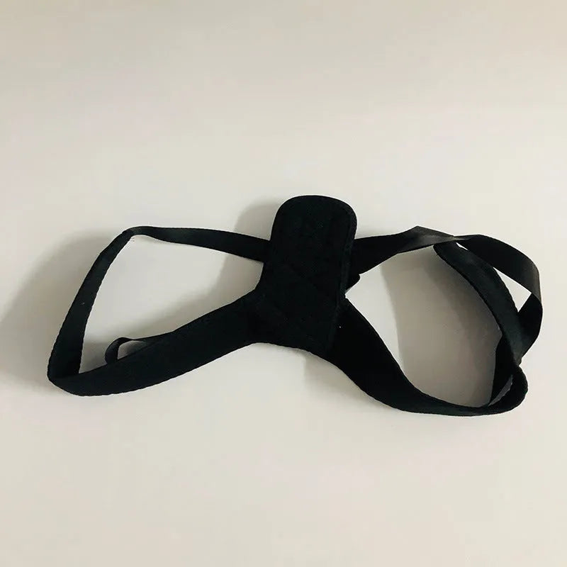 Babaka style nylon back correction posture brace shown on a person, adjustable for anti-humpback support.