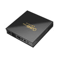 Q96 MAX Android TV box set-top box with remote control and HDMI cable for 4K streaming