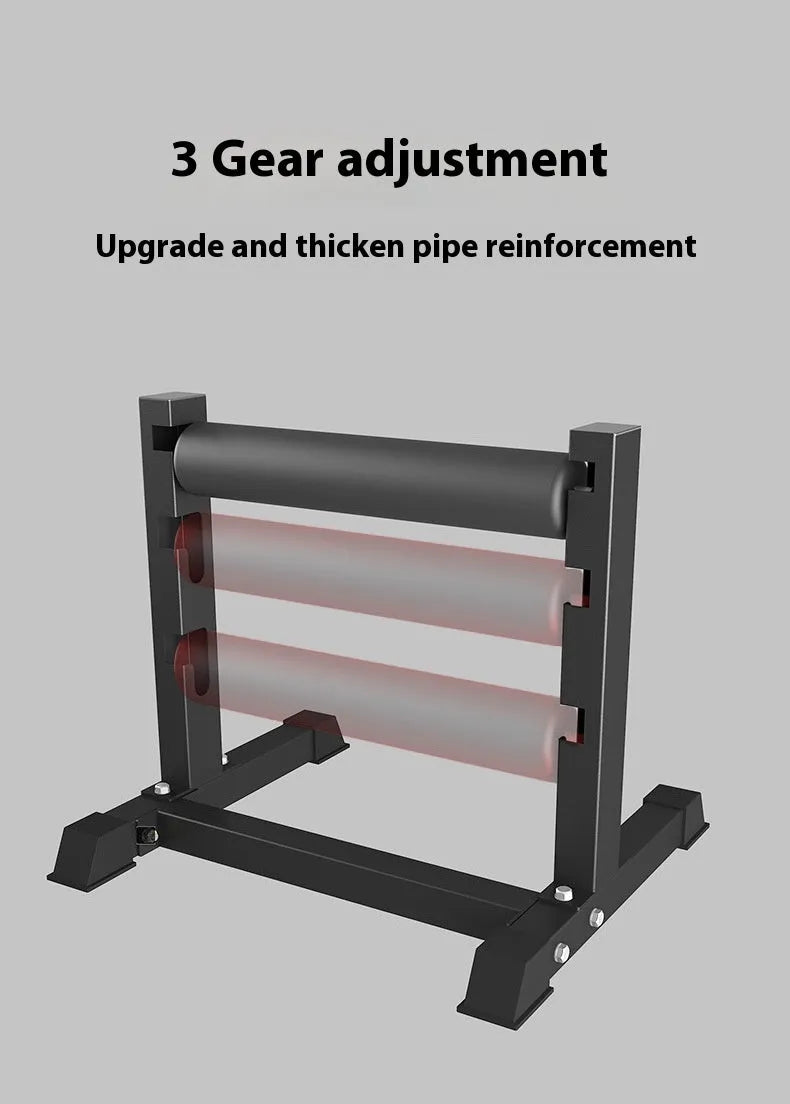 Black steel leg press trainer with split leg squat training frame, Type B fitness equipment