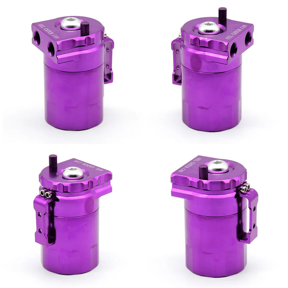 Aluminium alloy engine oil breathable pot for car modification in black, blue, red, and silver colour options
