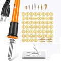 65-piece carving soldering iron kit with 28 letters, 28 numbers, 7 carving heads, bracket and 30W AC rubber-handle iron