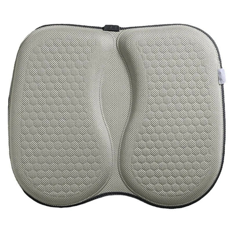 Honeycomb gel car seat cushion in assorted colours on a car seat.