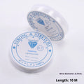 Transparent white elastic fishing line for DIY ornaments, 0.4mm to 1mm sizes