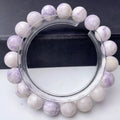 A natural purple turquoise bead bracelet for women, shown in a choice of 6mm, 8mm, or 10mm bead sizes.