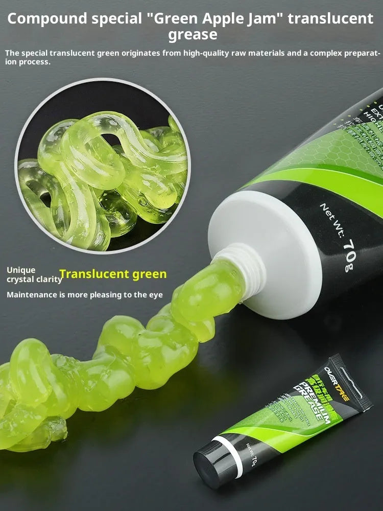 70g bottle of green apple scented synthetic bicycle grease, waterproof and wear-resistant
