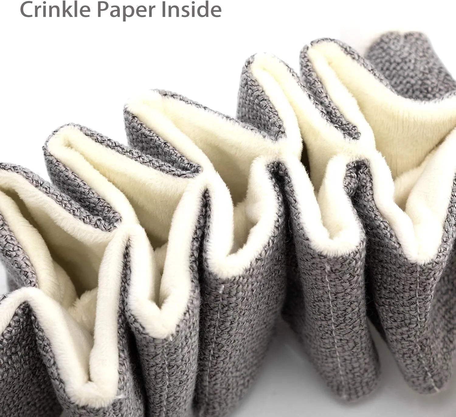 Hollypet grey koala plush dog chew toy with crinkle paper, measuring 30cm long.