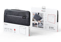 Portable laptop sleeve in 14 inch and 16 inch sizes, polyester outer, polyester cotton lining, solid colour unisex notebook bag