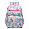 Blue student backpack with air pillow shoulder straps and large main compartment.