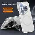 Huawei P80 Pro magnetic phone case with frosted black PC shell showing integrated circular magnet on back