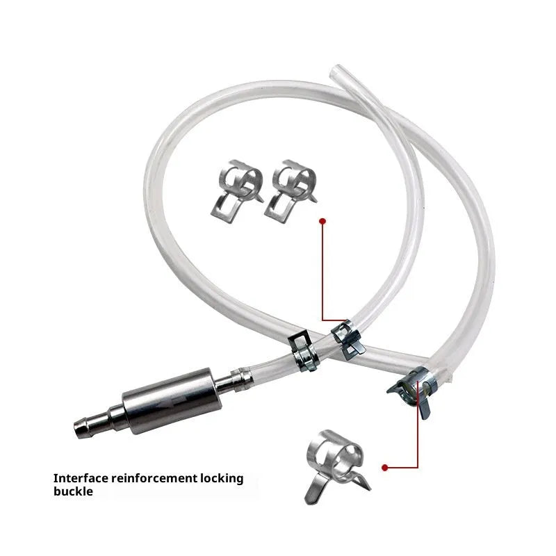 Motorcycle oil filling pipe aluminium and rubber 5mm bore oil suction tool