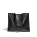 Women's brown genuine leather one shoulder handbag with multiple interior compartments
