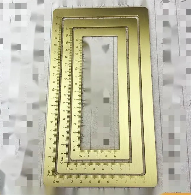 Solid brass calligraphy paper weight set with imitation ring and trumpet shapes for traditional painting
