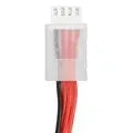 Black 7.4V 1200mAh lithium battery for RC model cars and ships.