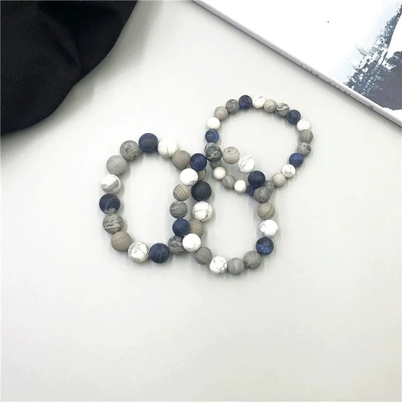Handmade universe wind planet stone bracelet with U-shaped bead in unisex design