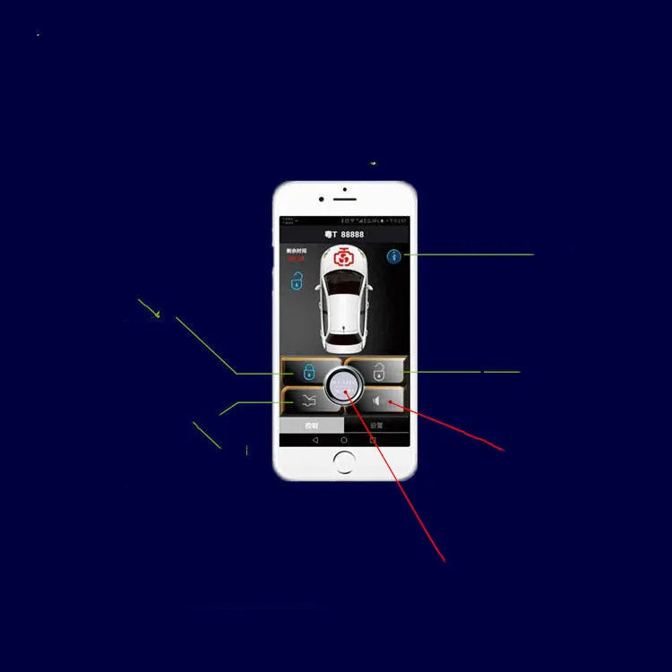 GSM mobile phone controlled car door lock with app remote central locking and tail box