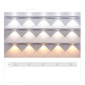 Rechargeable cat's eye hill corrugated LED light strip in black or silver with magnetic mount.