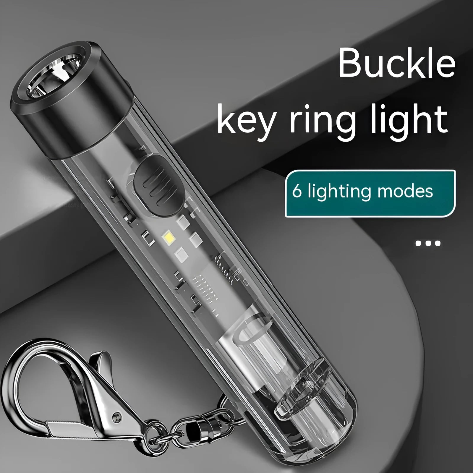 Black portable outdoor flashlight with USB charging cable